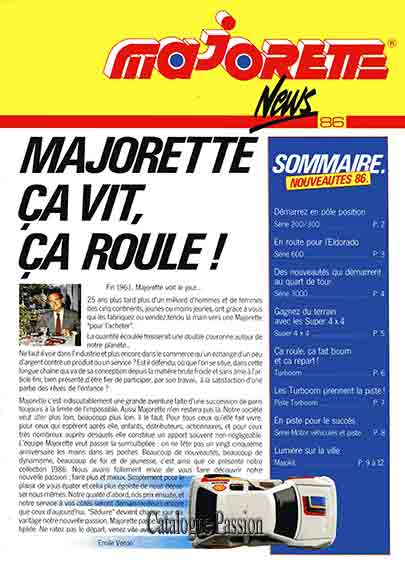 Catalogue Majorette 1986