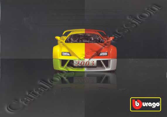 Catalogue Burago 2003