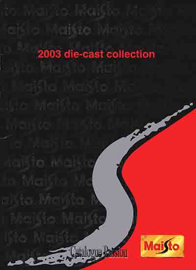 Catalogue Maisto 2003