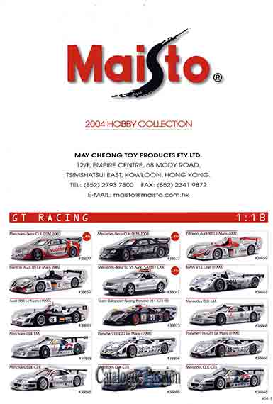 Catalogue Maisto 2004