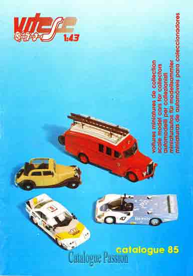 Catalogue Vitesse 1985