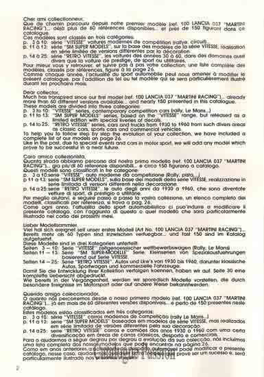 Catalogue Vitesse 1985