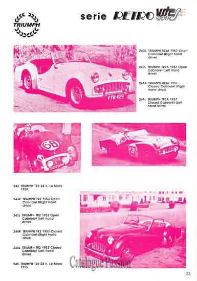 Catalogue Vitesse 1985