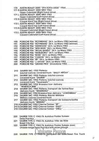 Catalogue Vitesse 1985