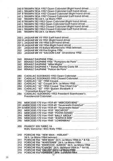 Catalogue Vitesse 1985