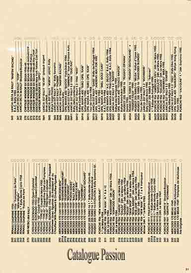 Catalogue Vitesse 1986