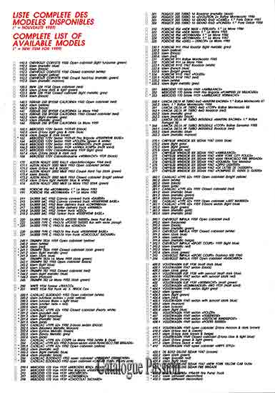 Catalogue Vitesse 1989