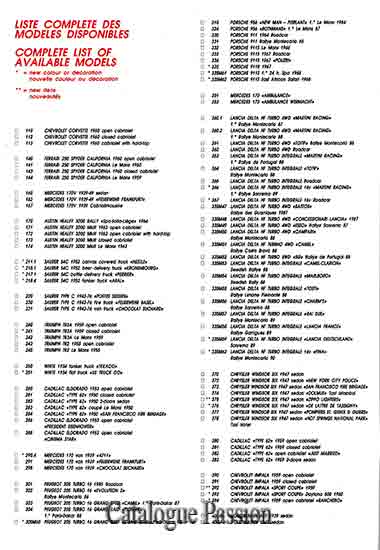 Catalogue Vitesse 1990