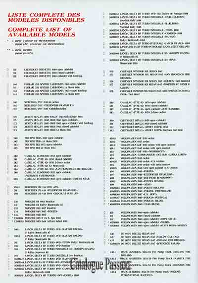 Catalogue Vitesse 1991