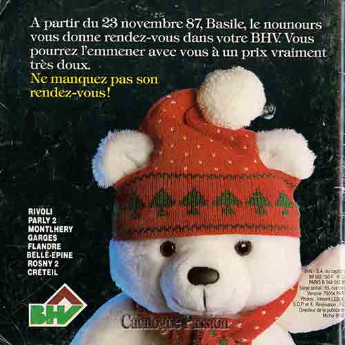 Catalogue BHV 1987