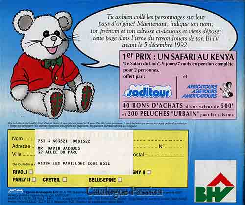 Catalogue BHV 1991