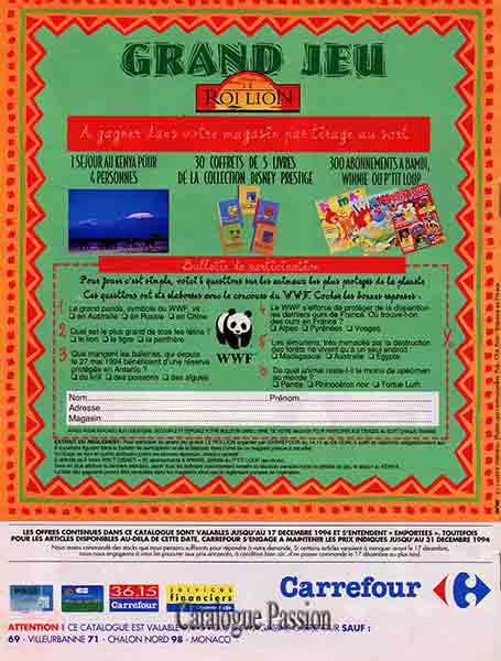 Catalogue Carrefour 1994
