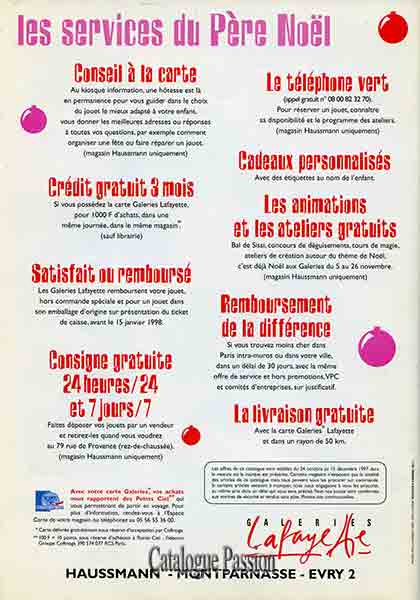 Catalogue Galeries Lafayette 1997