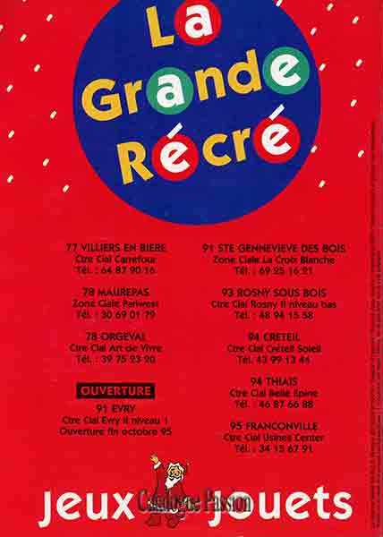 Catalogue La Grande Récré 1995