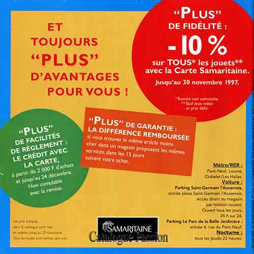 Catalogue Samaritaine 1997